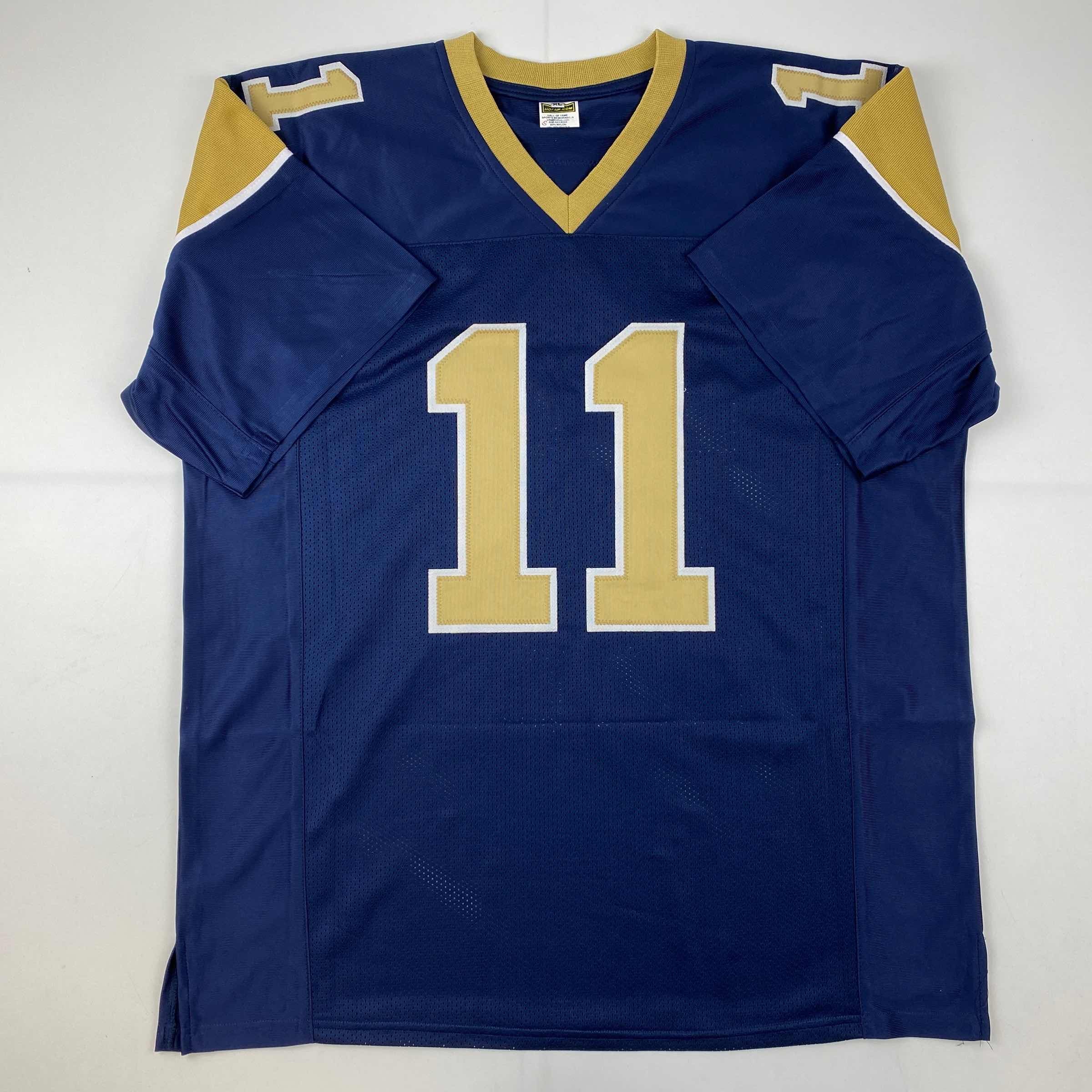 autographed-signed-tavon-austin-st-louis-blue-football-jersey-jsa-coa