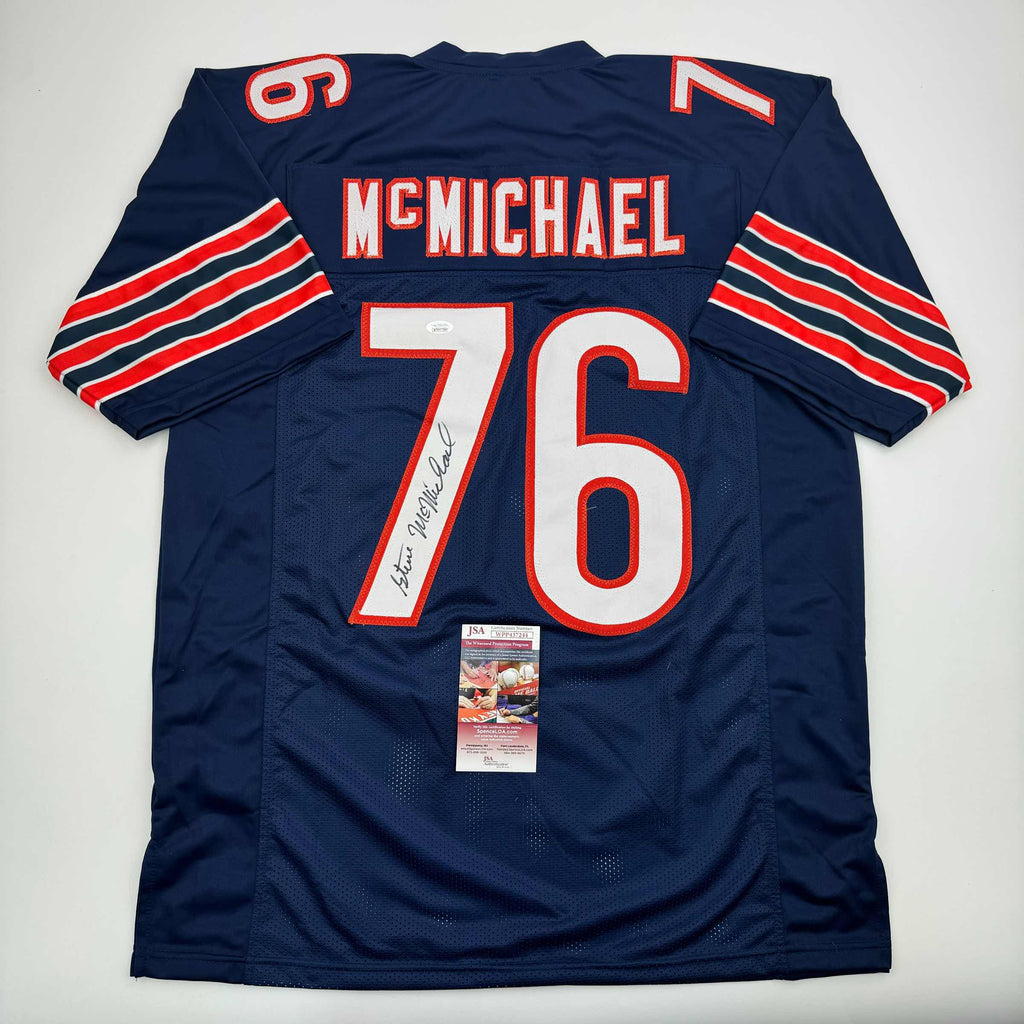 autographed-signed-steve-mcmichael-chicago-blue-football-jersey-jsa-coa