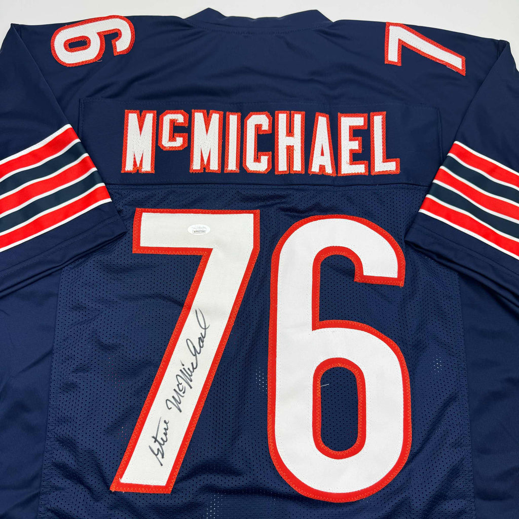 autographed-signed-steve-mcmichael-chicago-blue-football-jersey-jsa-coa