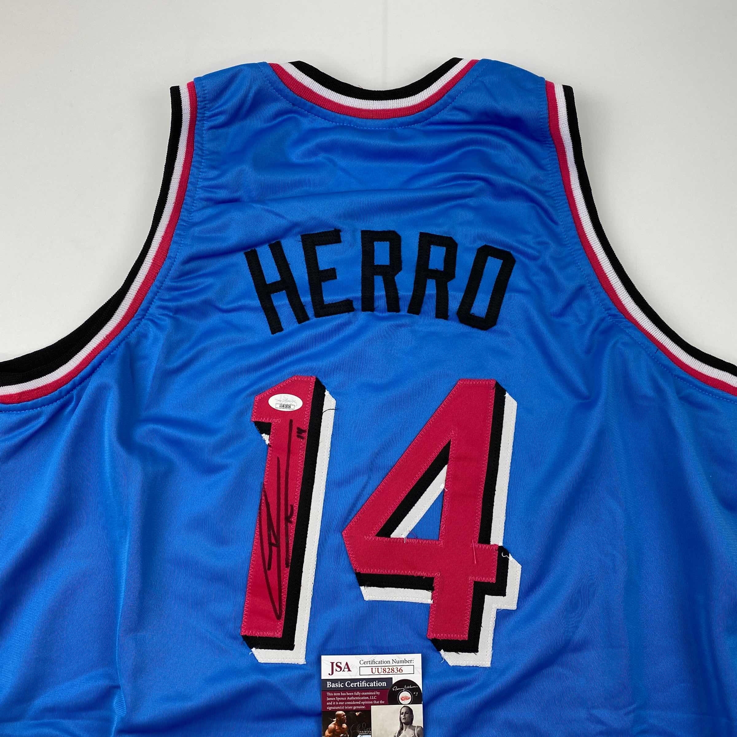 autographed-signed-tyler-herro-miami-blue-vice-city-basketball-jersey-jsa-coa