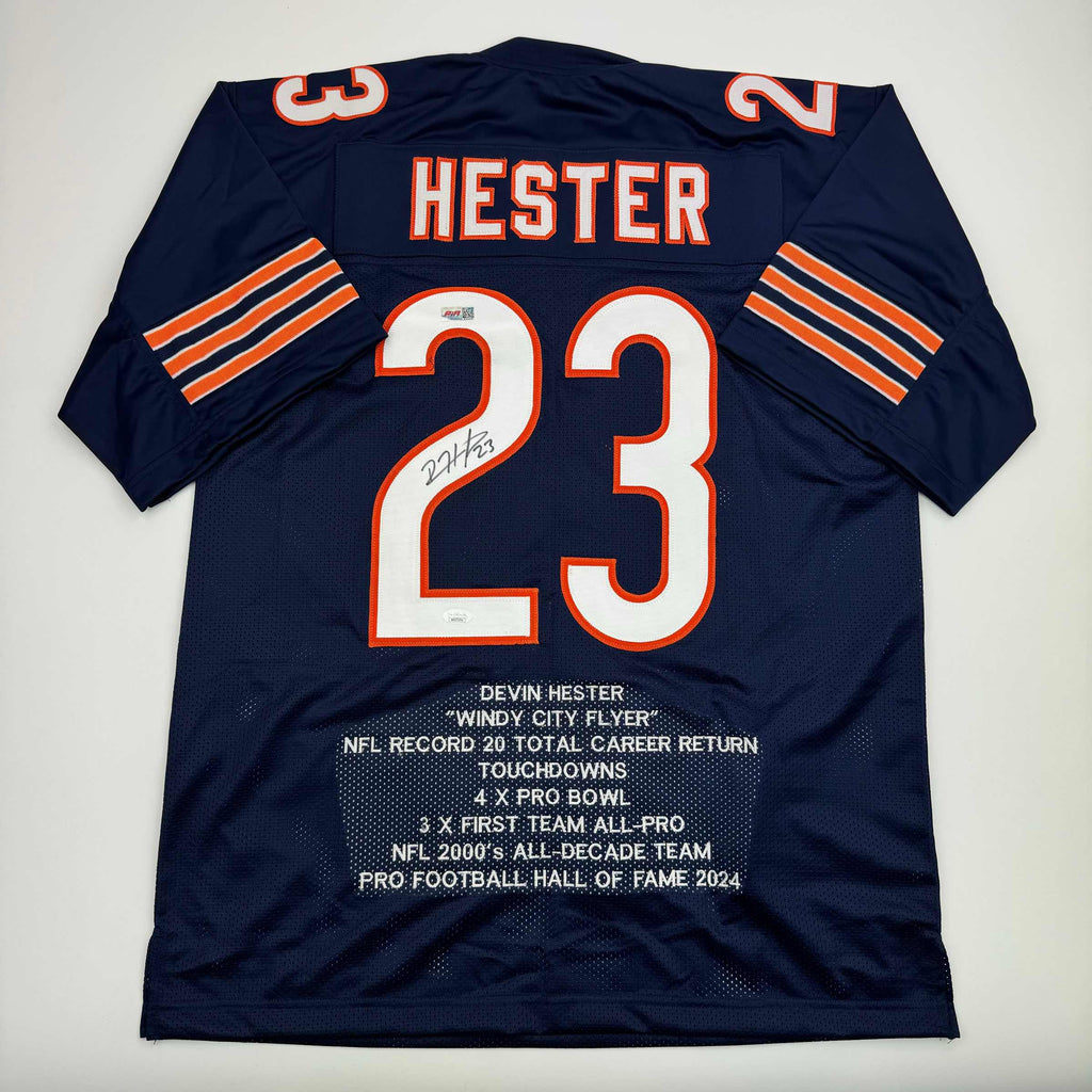 autographed-signed-devin-hester-chicago-blue-stat-football-jersey-jsa-coa