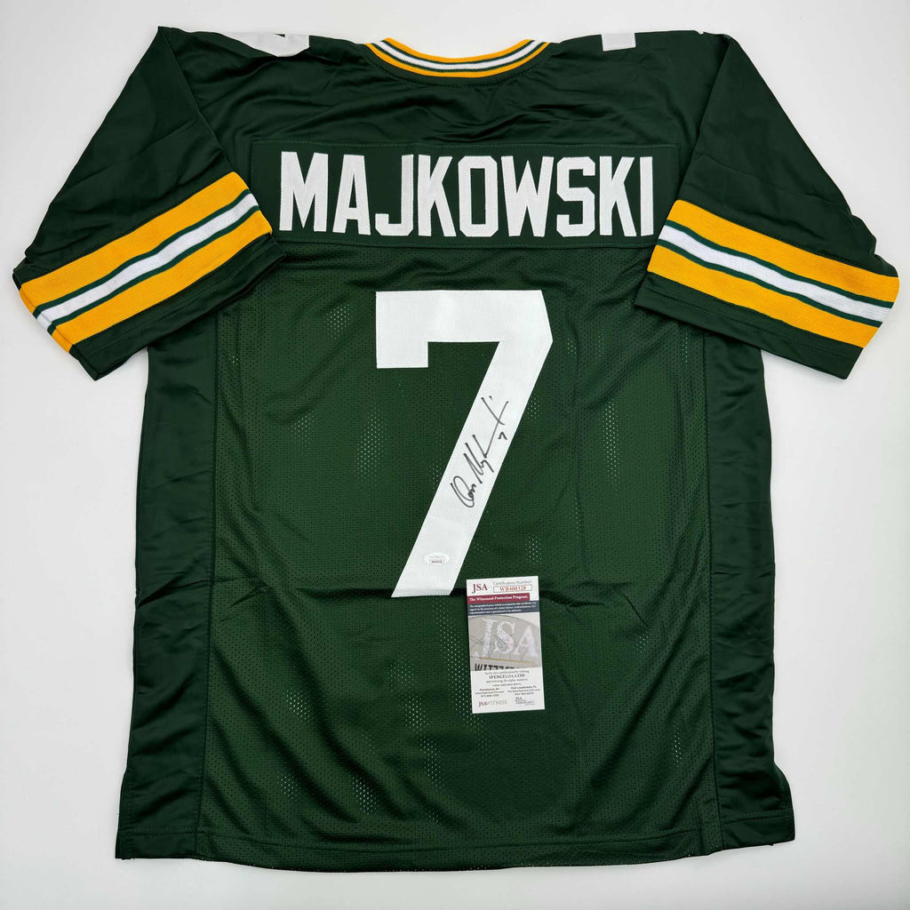 autographed-signed-don-majkowski-green-bay-green-football-jersey-jsa-coa