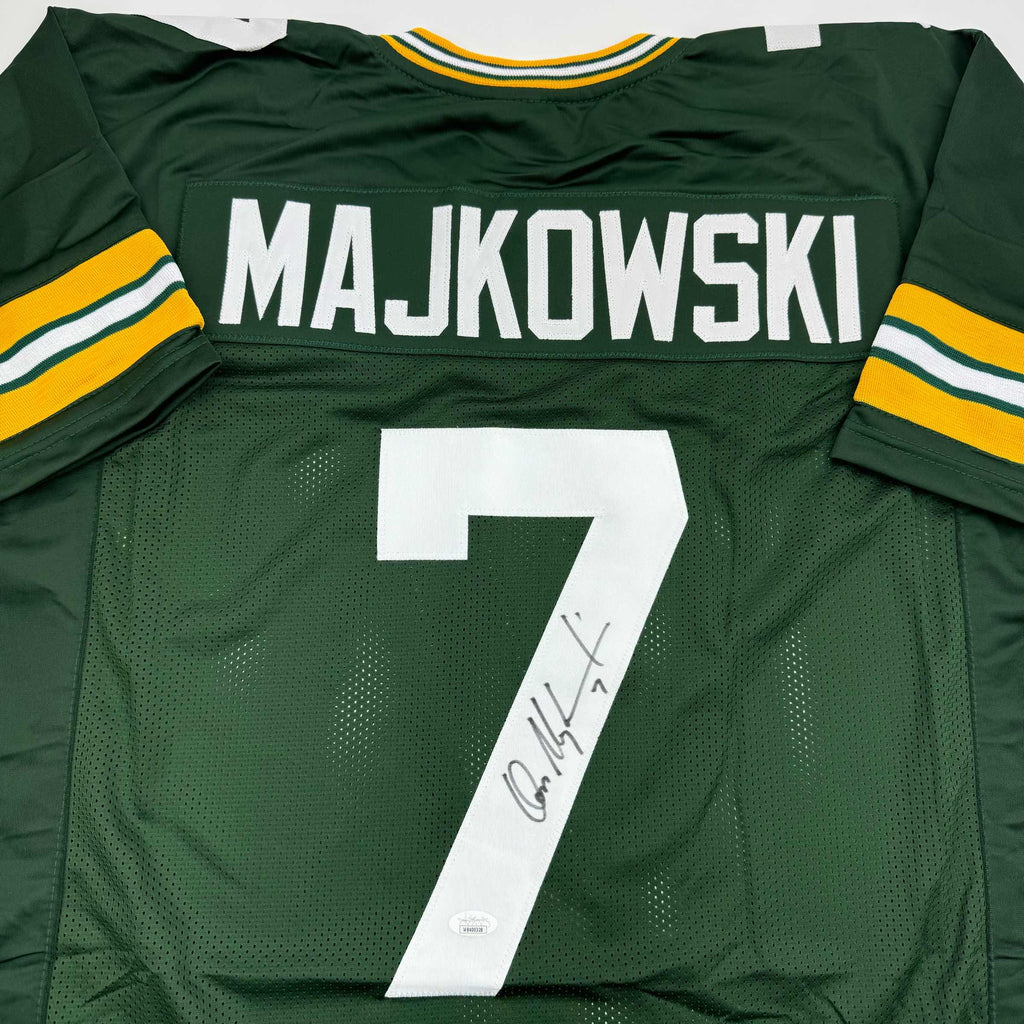 autographed-signed-don-majkowski-green-bay-green-football-jersey-jsa-coa