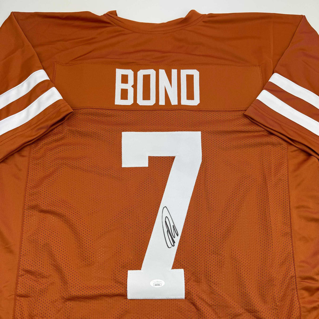 autographed-signed-isaiah-bond-texas-orange-college-football-jersey-jsa-coa