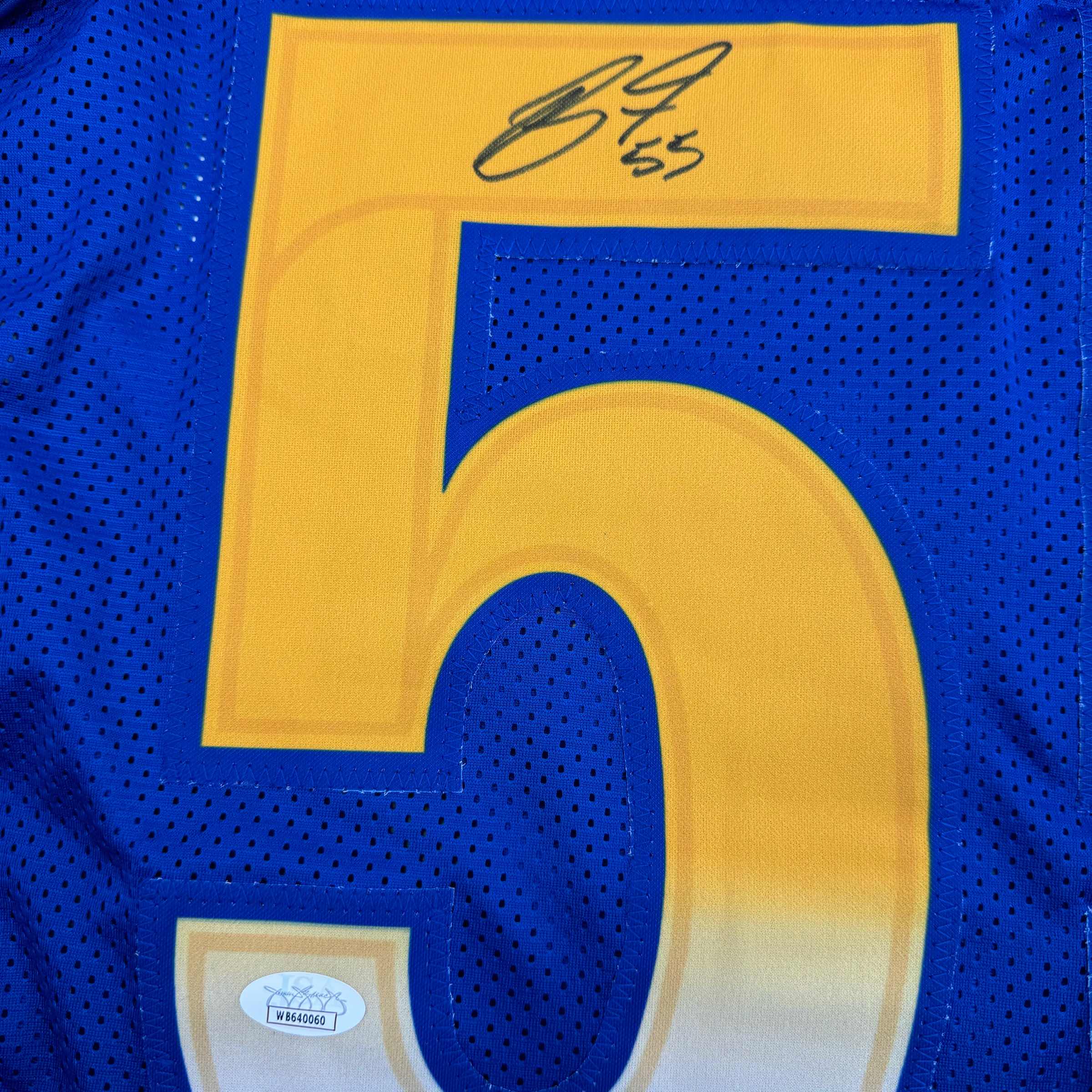 autographed-signed-braden-fiske-los-angeles-la-blue-football-jersey-jsa-coa