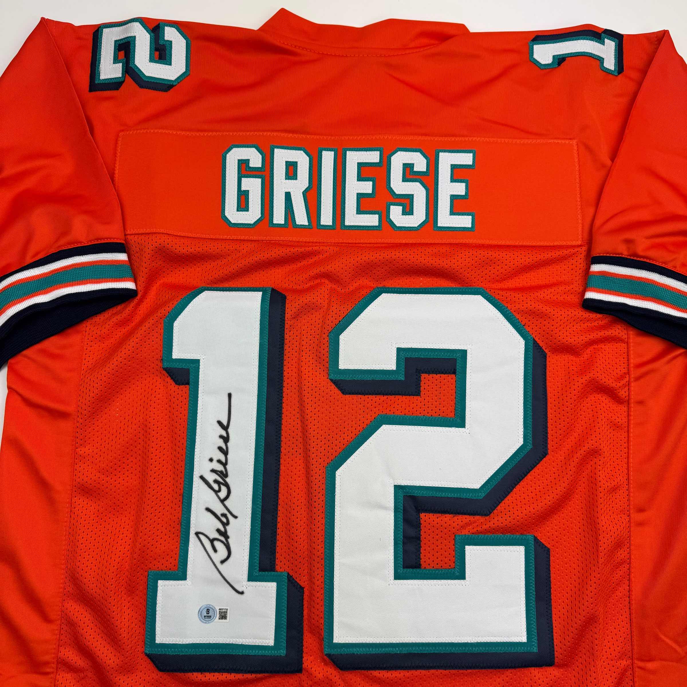 autographed-signed-bob-griese-miami-orange-football-jersey-jsa-coa