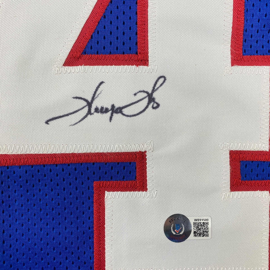 autographed-signed-thurman-thomas-buffalo-blue-stat-football-jersey-beckett-bas-coa