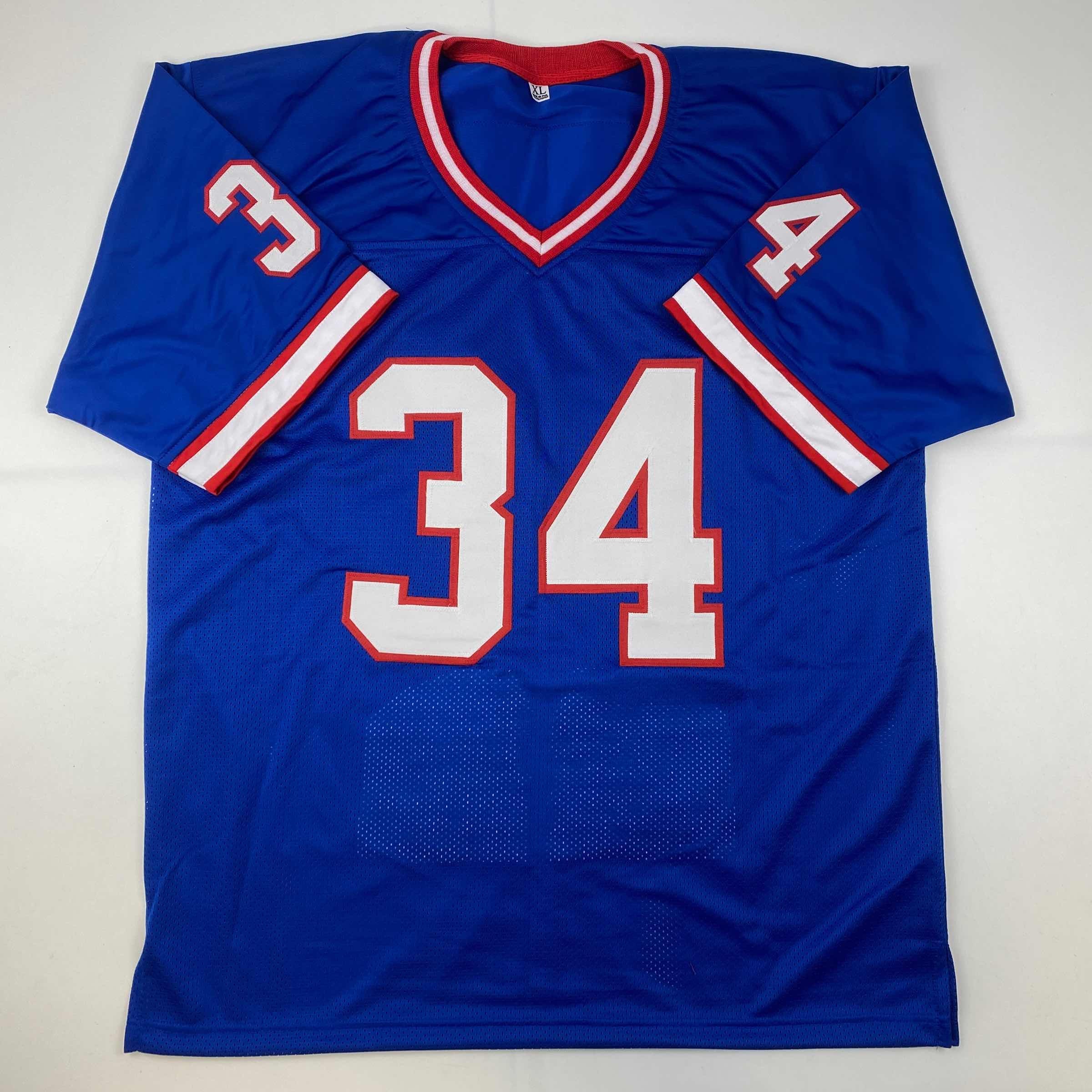 autographed-signed-thurman-thomas-buffalo-blue-stat-football-jersey-beckett-bas-coa