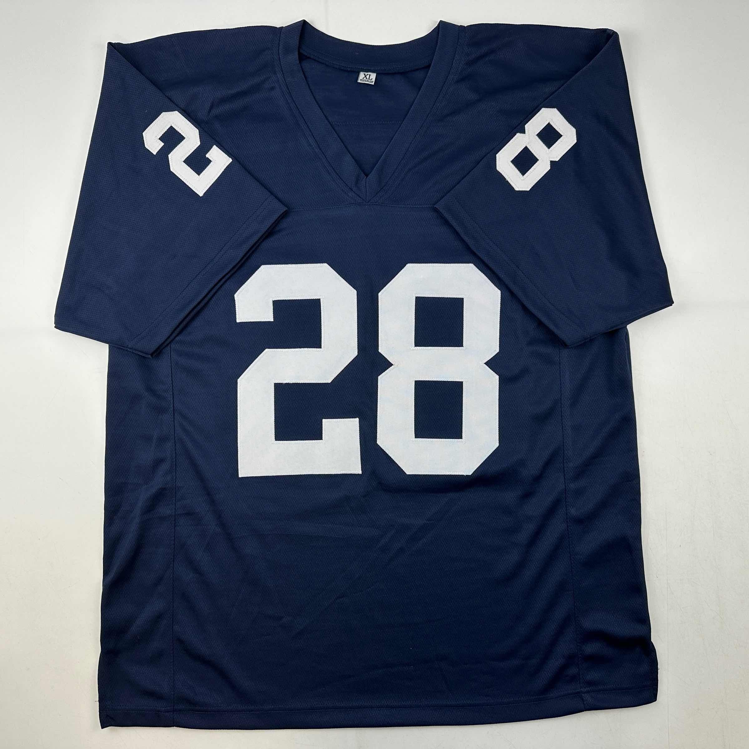 autographed-signed-rocky-bleier-66-natl-champs-notre-dame-blue-college-football-jersey-jsa-coa