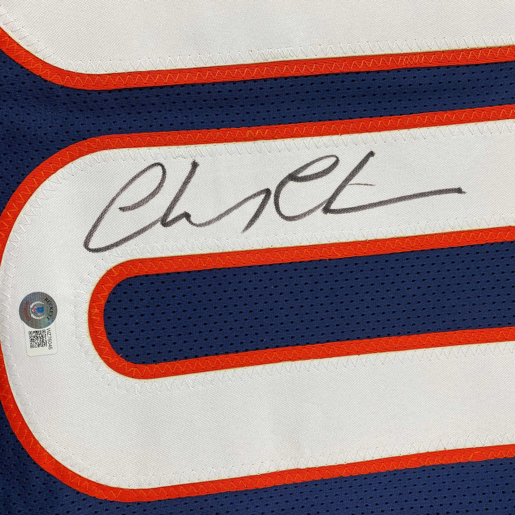 autographed-signed-chevy-chase-clark-griswold-christmas-vacation-chicago-blue-football-jersey-beckett-bas-coa