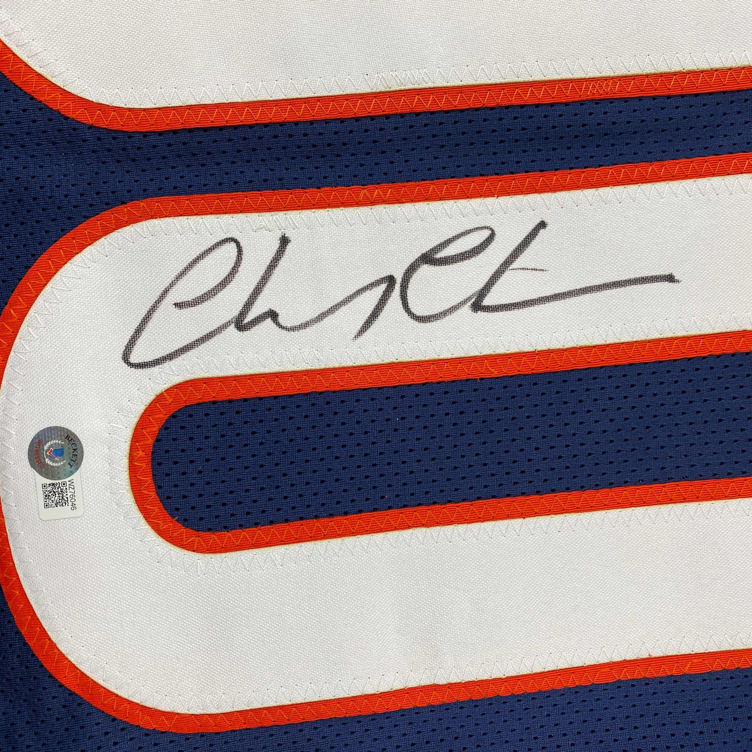 autographed-signed-chevy-chase-clark-griswold-christmas-vacation-chicago-blue-football-jersey-beckett-bas-coa
