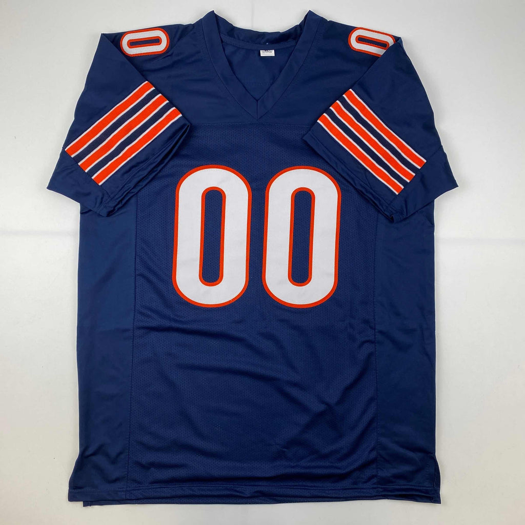 autographed-signed-chevy-chase-clark-griswold-christmas-vacation-chicago-blue-football-jersey-beckett-bas-coa