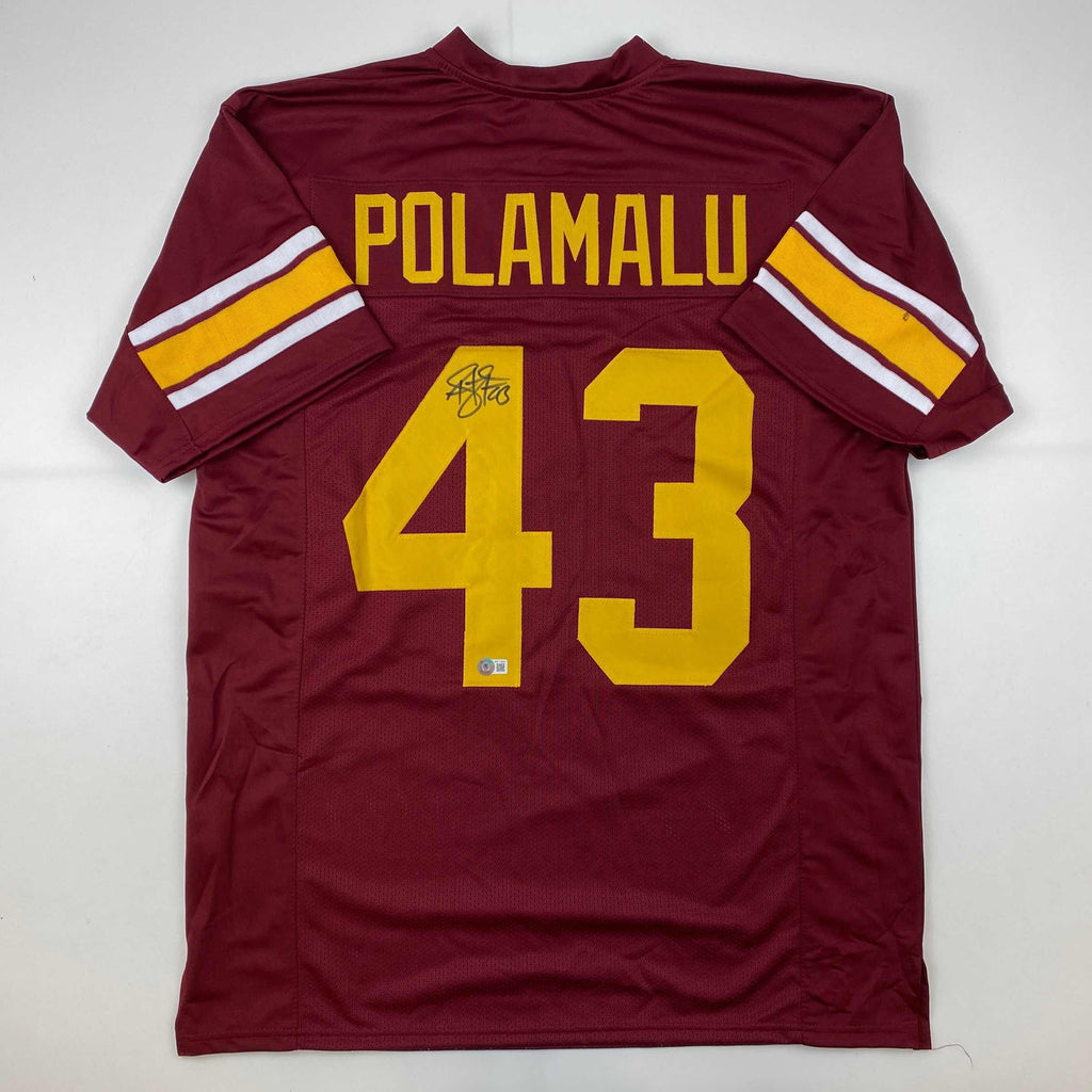 autographed-signed-troy-polamalu-usc-southen-cal-maroon-college-football-jersey-beckett-bas-coa
