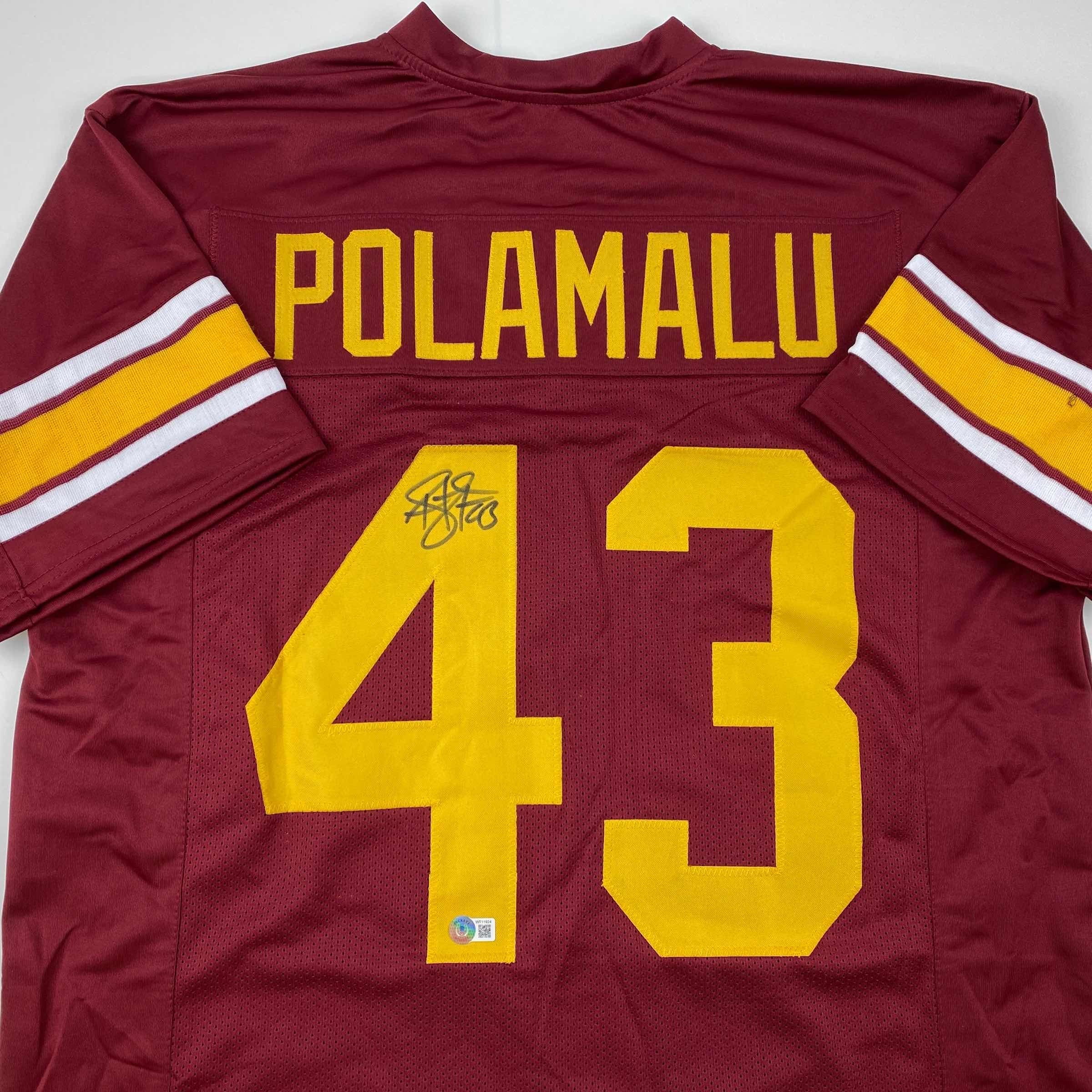autographed-signed-troy-polamalu-usc-southen-cal-maroon-college-football-jersey-beckett-bas-coa