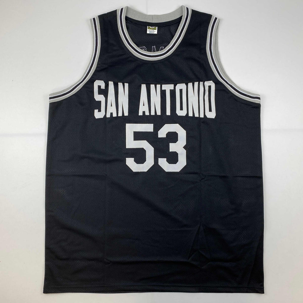 autographed-signed-artis-gilmore-hof-11-san-antonio-black-basketball-jersey-jsa-coa