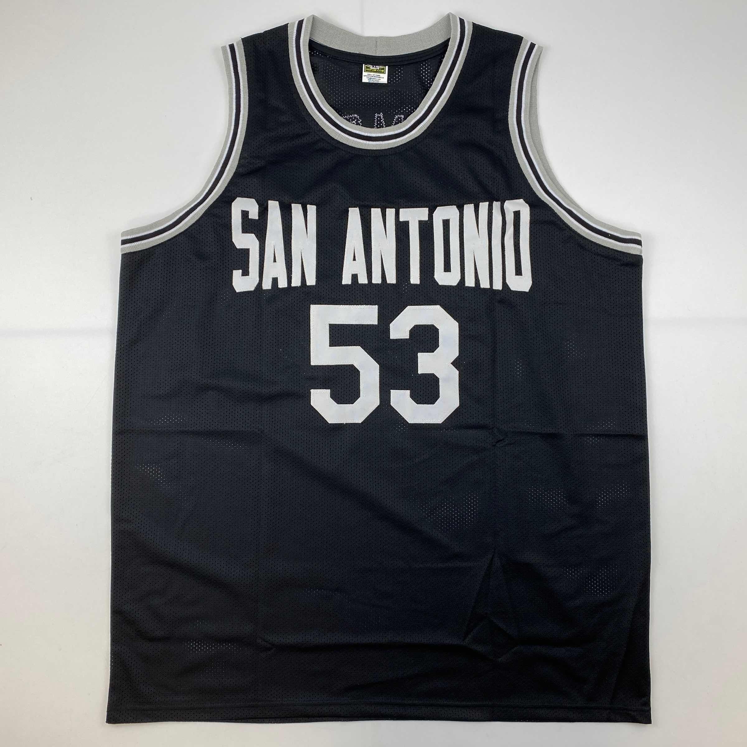 autographed-signed-artis-gilmore-hof-11-san-antonio-black-basketball-jersey-jsa-coa
