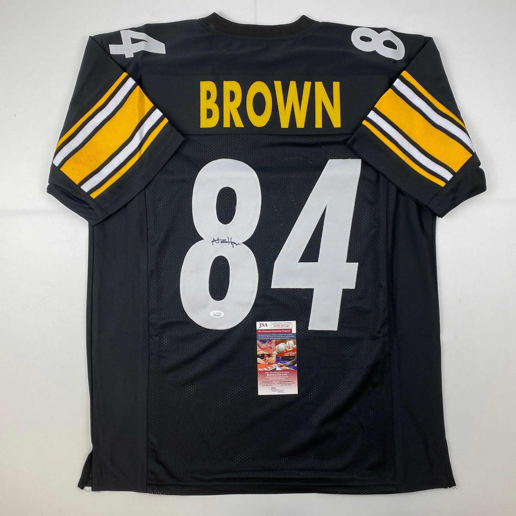 autographed-signed-antonio-brown-pittsburgh-black-football-jersey-jsa-coa