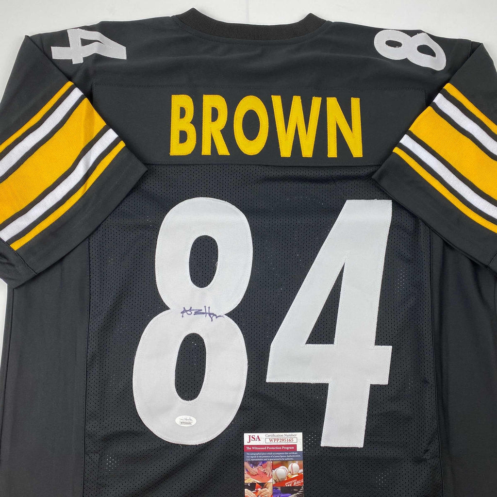autographed-signed-antonio-brown-pittsburgh-black-football-jersey-jsa-coa