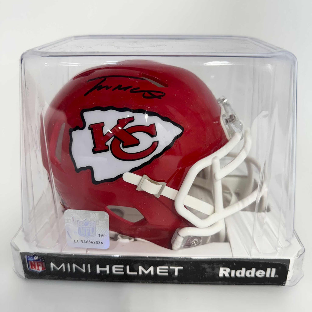 autographed-signed-trent-mcduffie-kansas-city-chiefs-red-mini-football-helmet-beckett-bas-coa