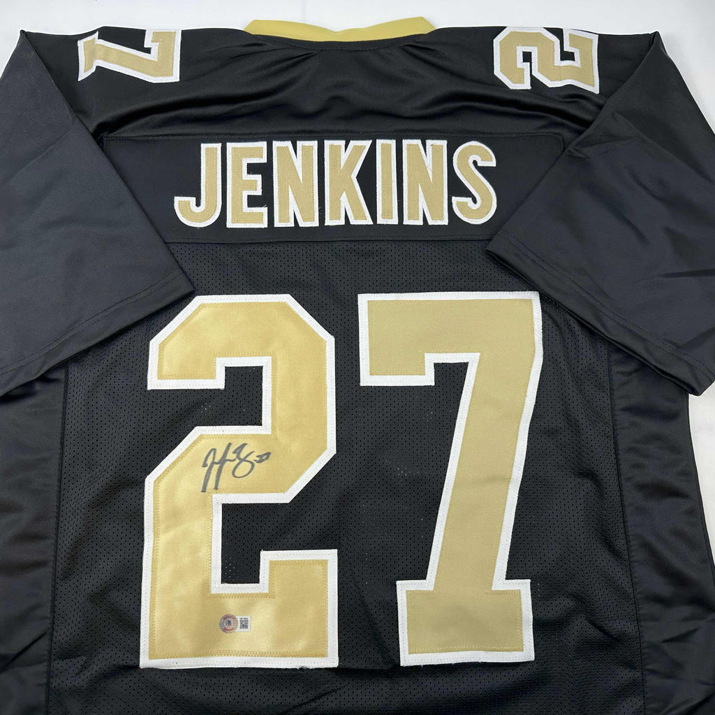 autographed-signed-malcolm-jenkins-new-orleans-black-football-jersey-beckett-bas-coa