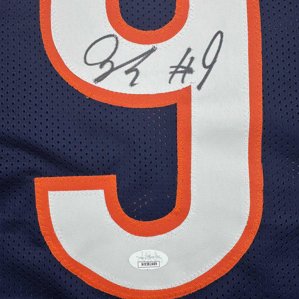 autographed-signed-jaquan-brisker-chicago-blue-football-jersey-jsa-coa
