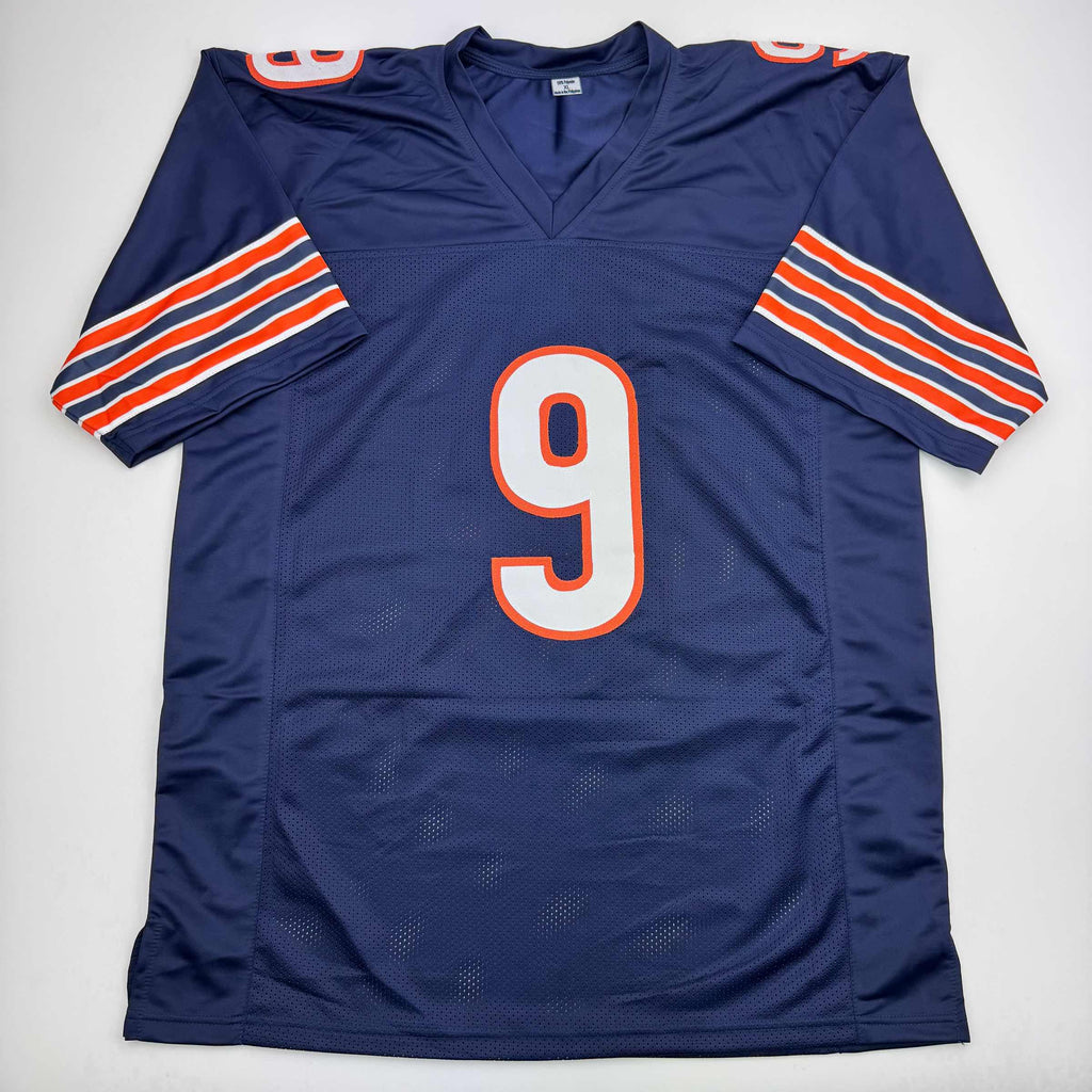 autographed-signed-jaquan-brisker-chicago-blue-football-jersey-jsa-coa