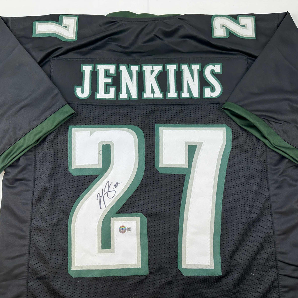 autographed-signed-malcolm-jenkins-philadelphia-black-football-jersey-beckett-bas-coa