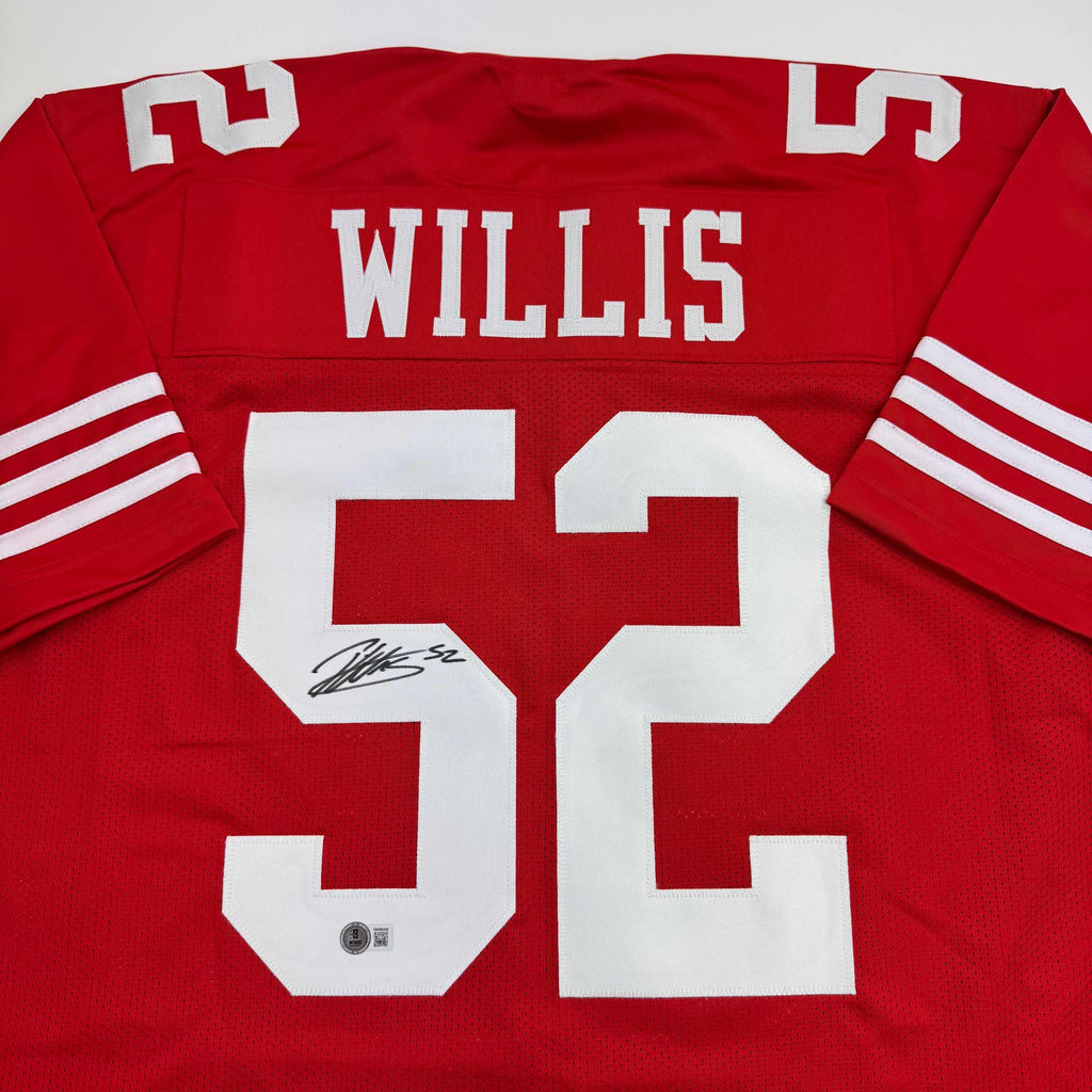 autographed-signed-patrick-willis-san-francisco-red-football-jersey-beckett-bas-coa