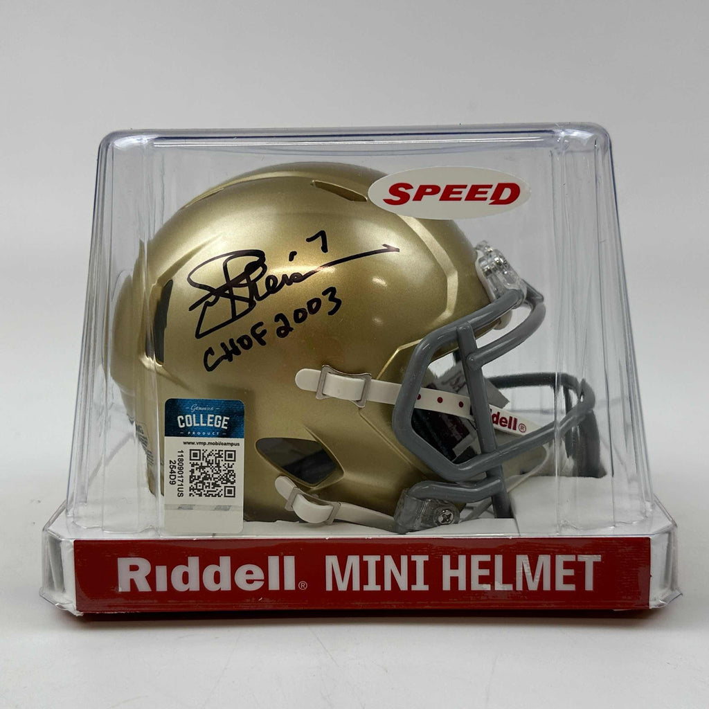 autographed-signed-joe-theismann-chof-2003-notre-dame-fighting-irish-mini-football-helmet-jsa-coa