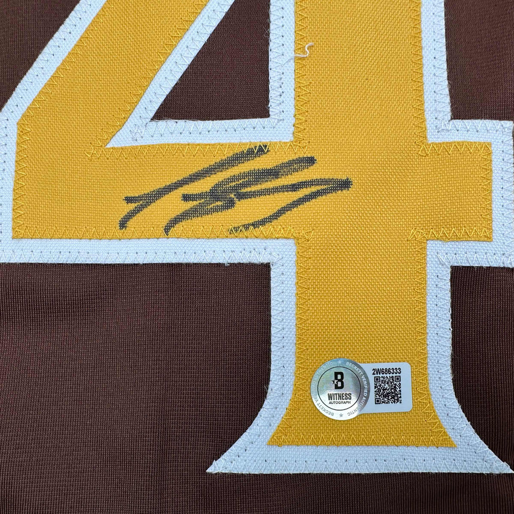 autographed-signed-luis-arraez-san-diego-brown-baseball-jersey-beckett-bas-coa