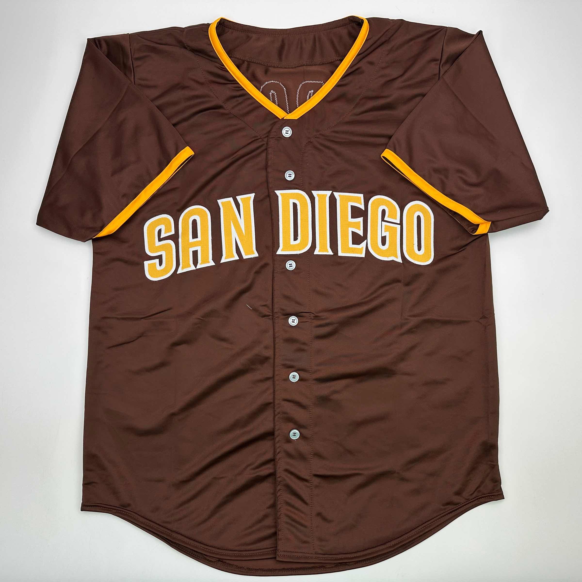autographed-signed-luis-arraez-san-diego-brown-baseball-jersey-beckett-bas-coa