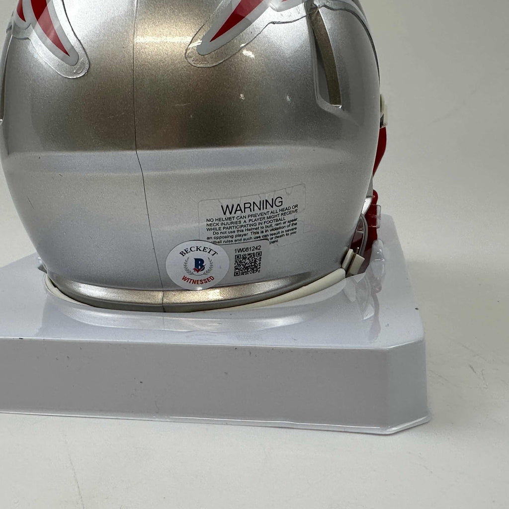 autographed-signed-ben-coates-new-england-patriots-mini-football-helmet-beckett-bas-coa