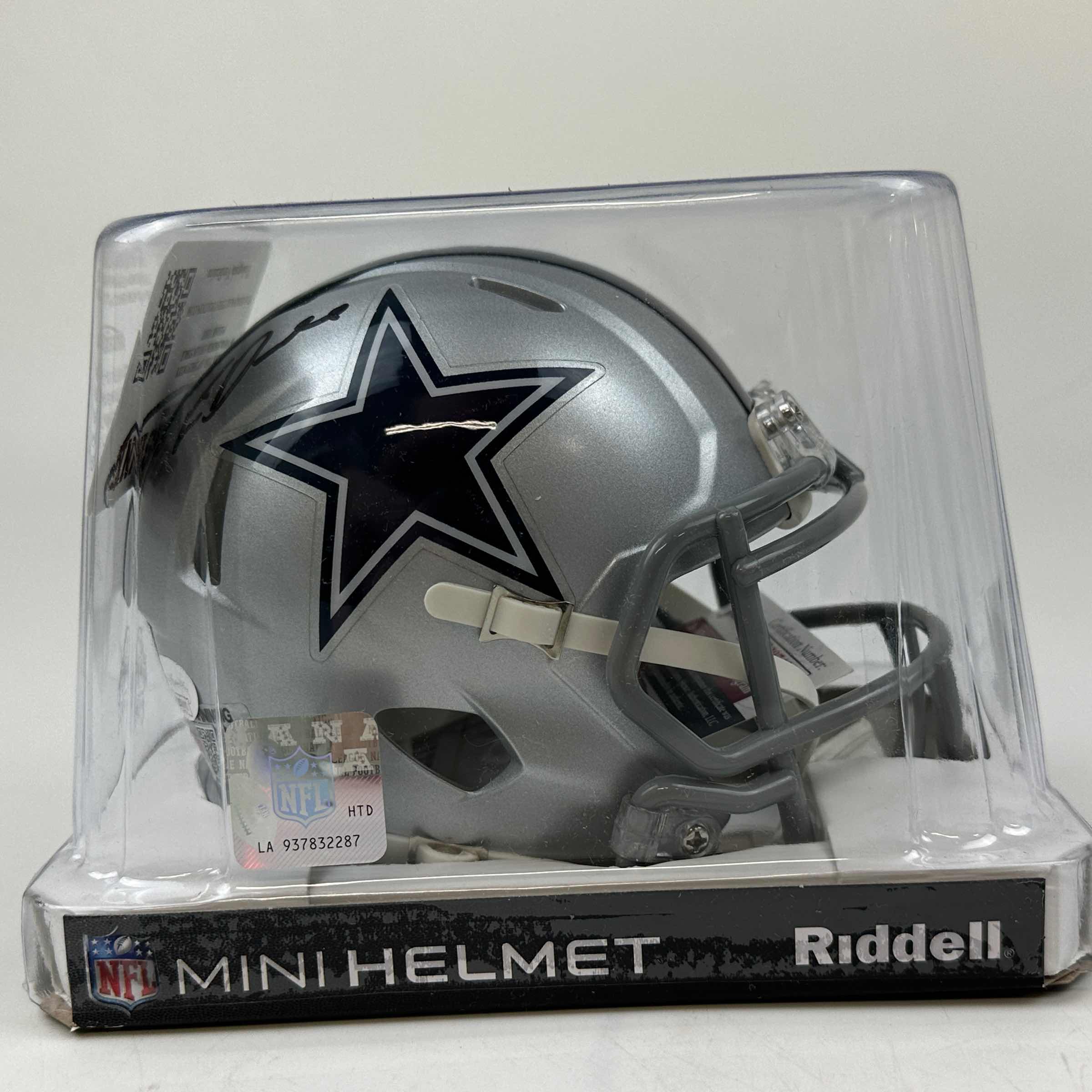 autographed-signed-rico-dowdle-dallas-cowboys-mini-football-helmet-jsa-coa