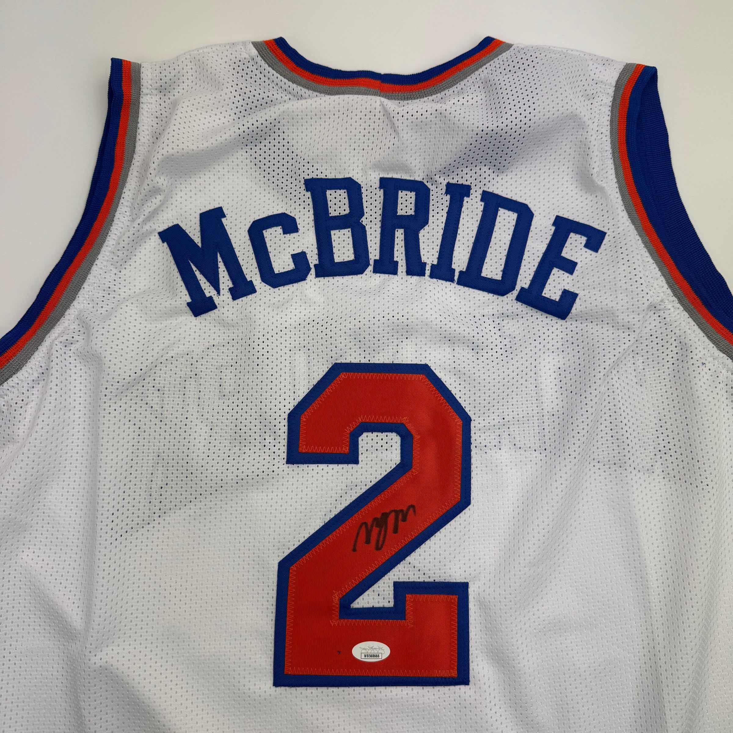 autographed-signed-miles-deuce-mcbride-new-york-white-basketball-jersey-jsa-coa