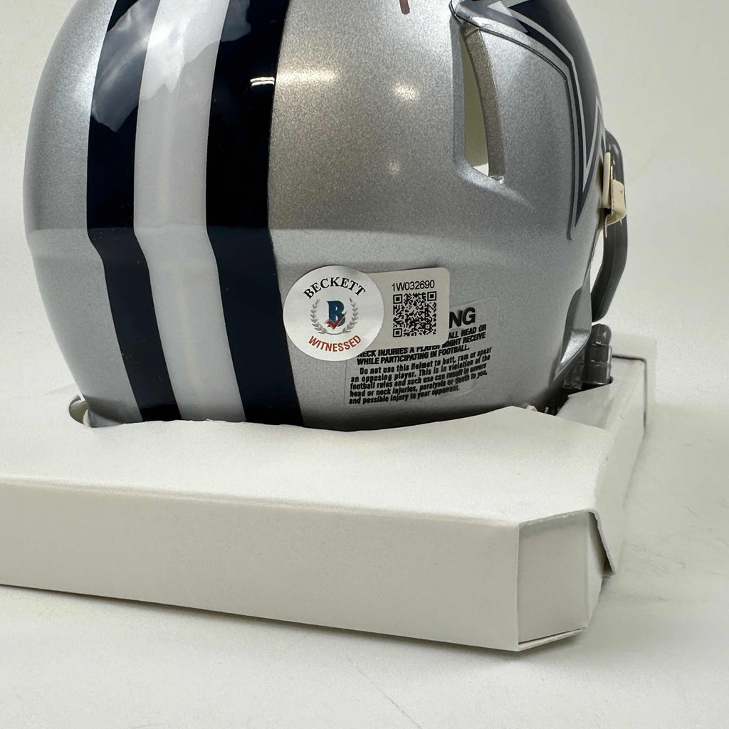 autographed-signed-deuce-vaughn-dallas-cowboys-mini-football-helmet-beckett-bas-coa