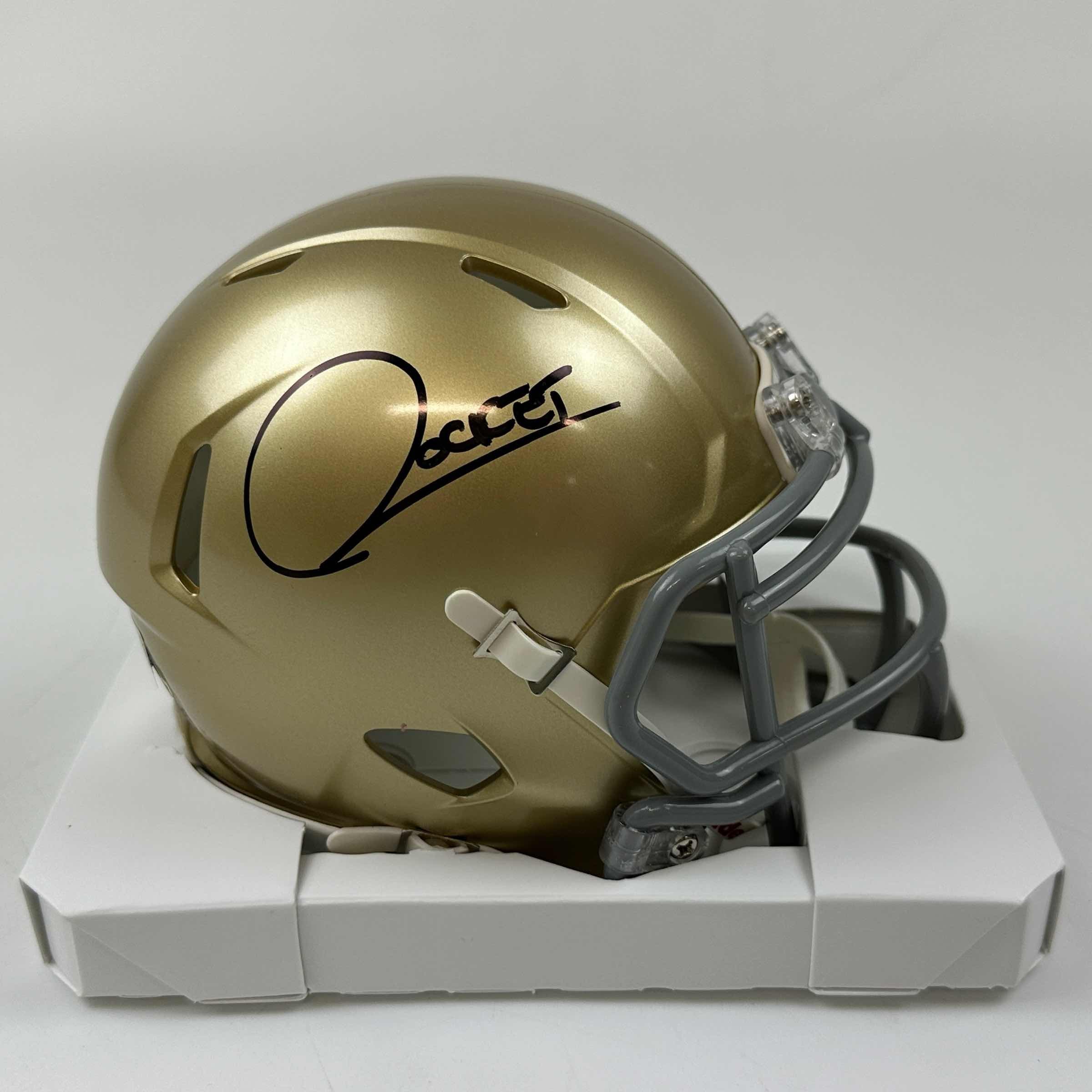 autographed-signed-raghib-rocket-ismail-notre-dame-fighting-irish-football-mini-helmet-beckett-bas-coa