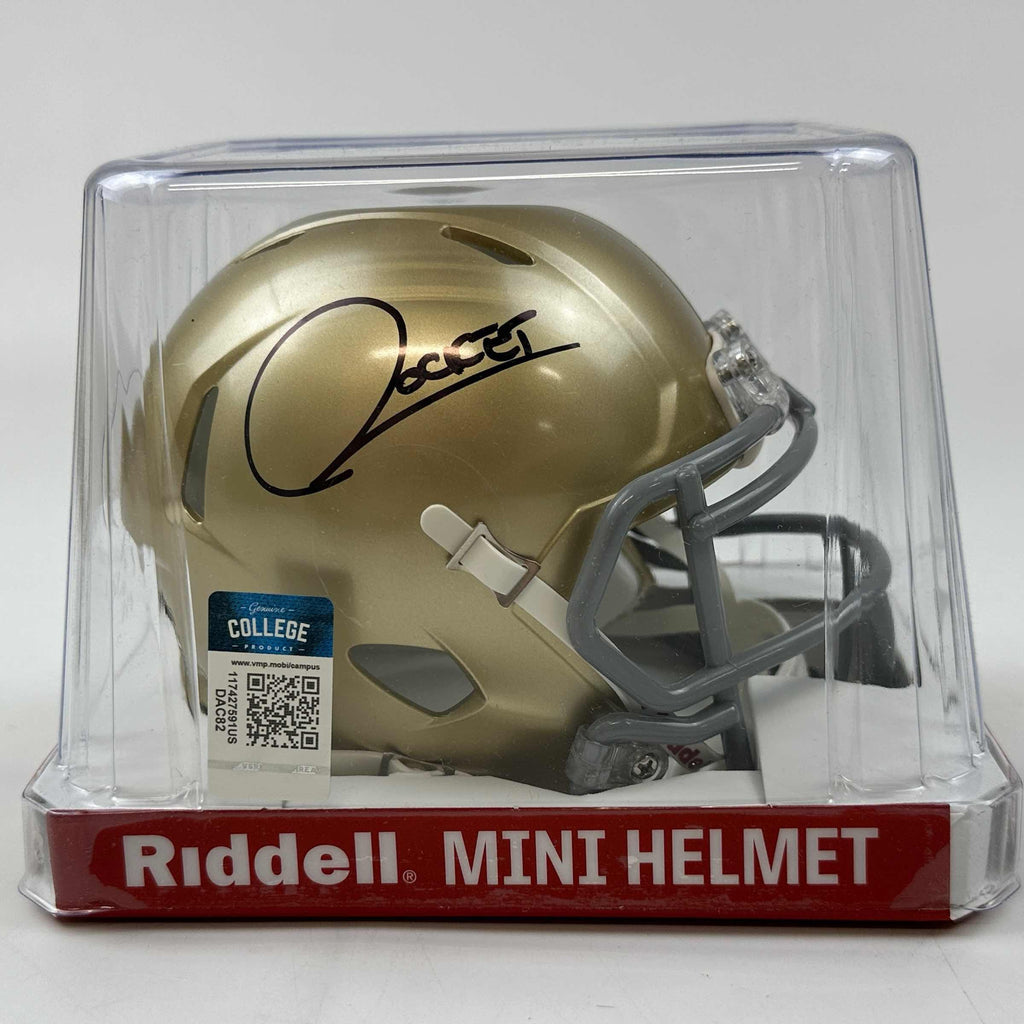 autographed-signed-raghib-rocket-ismail-notre-dame-fighting-irish-football-mini-helmet-beckett-bas-coa