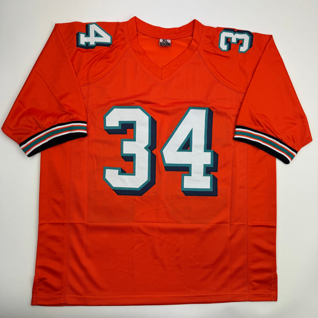 autographed-signed-ricky-williams-miami-orange-football-jersey-jsa-coa