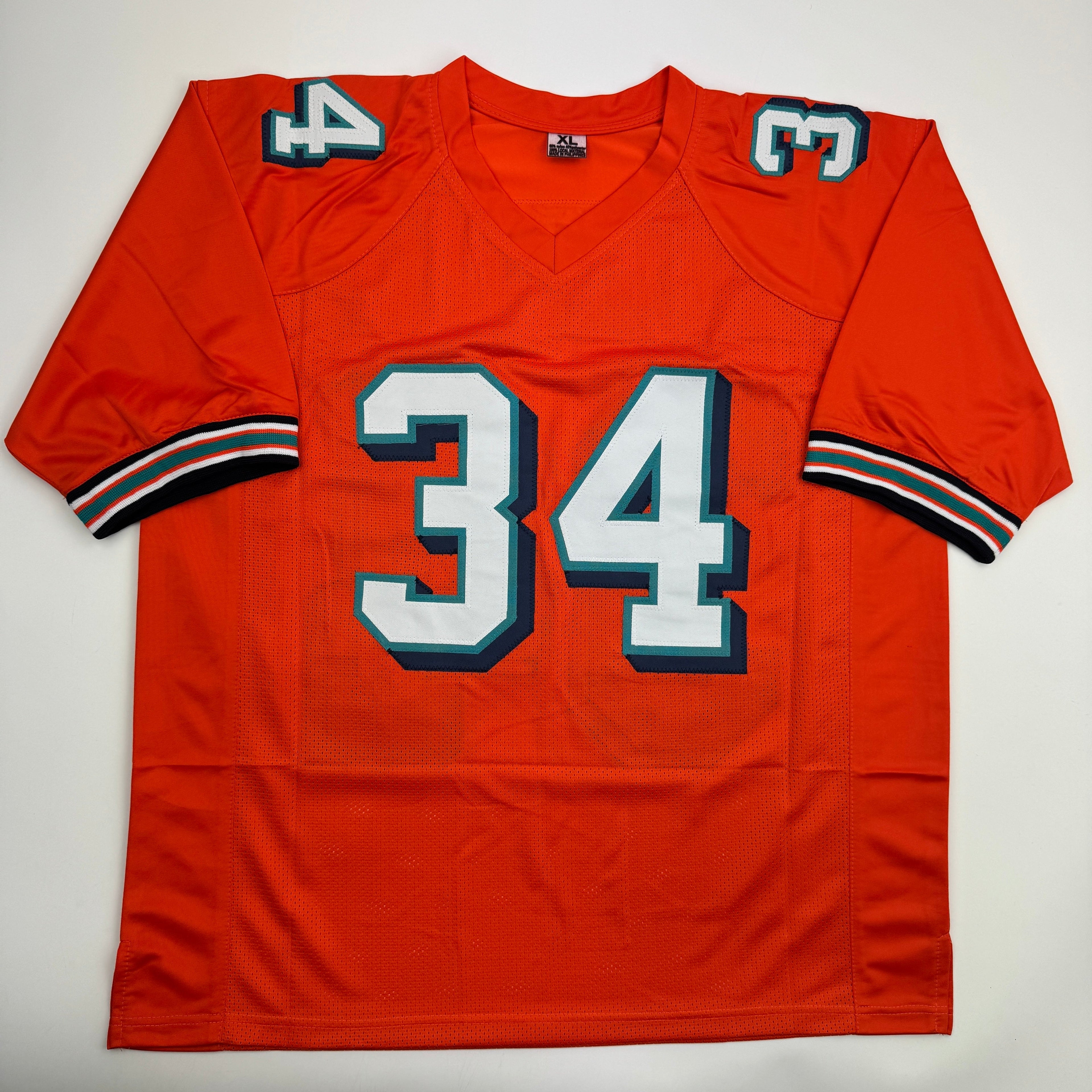 autographed-signed-ricky-williams-miami-orange-football-jersey-jsa-coa