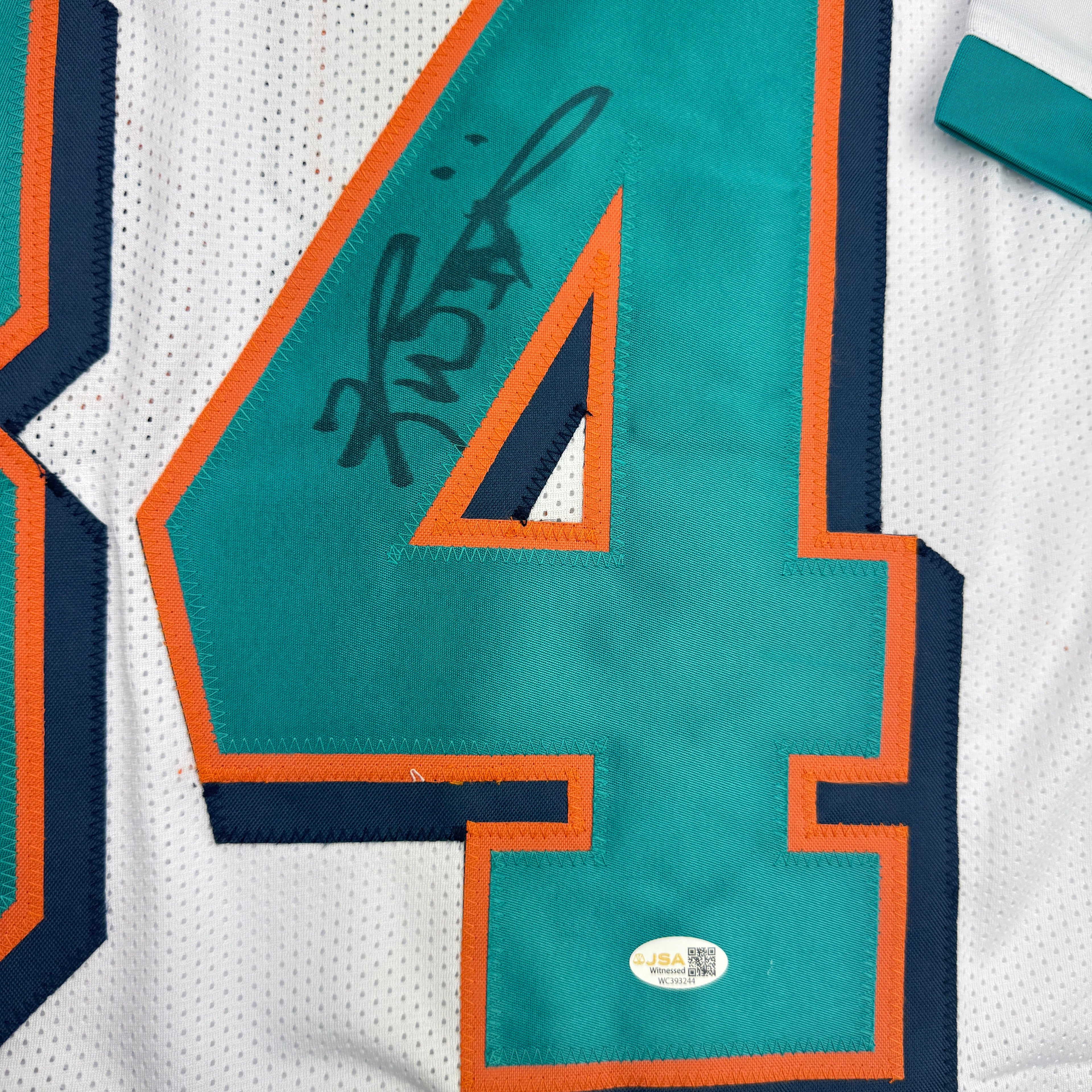 autographed-signed-ricky-williams-miami-white-football-jersey-jsa-coa