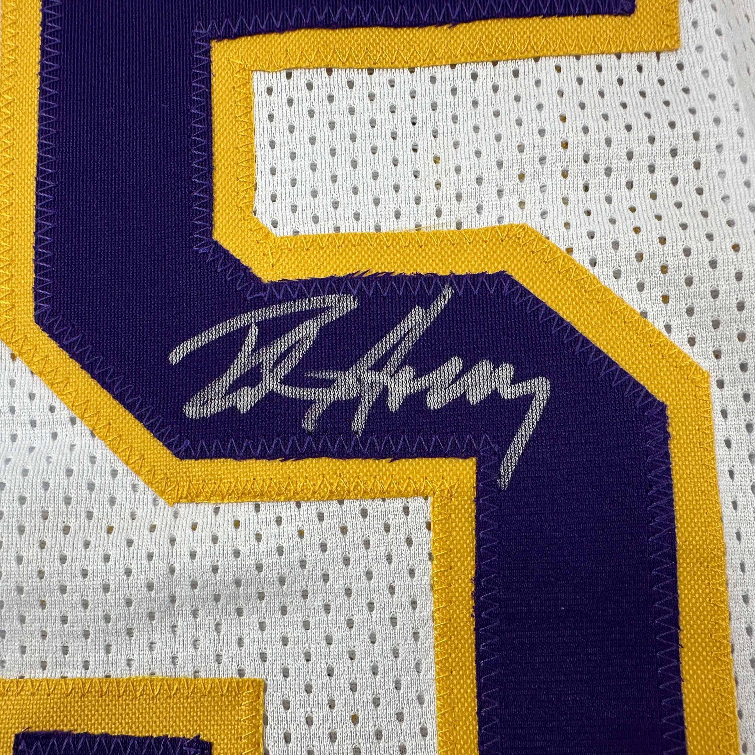 autographed-signed-robert-horry-los-angeles-la-white-basketball-jersey-beckett-bas-coa