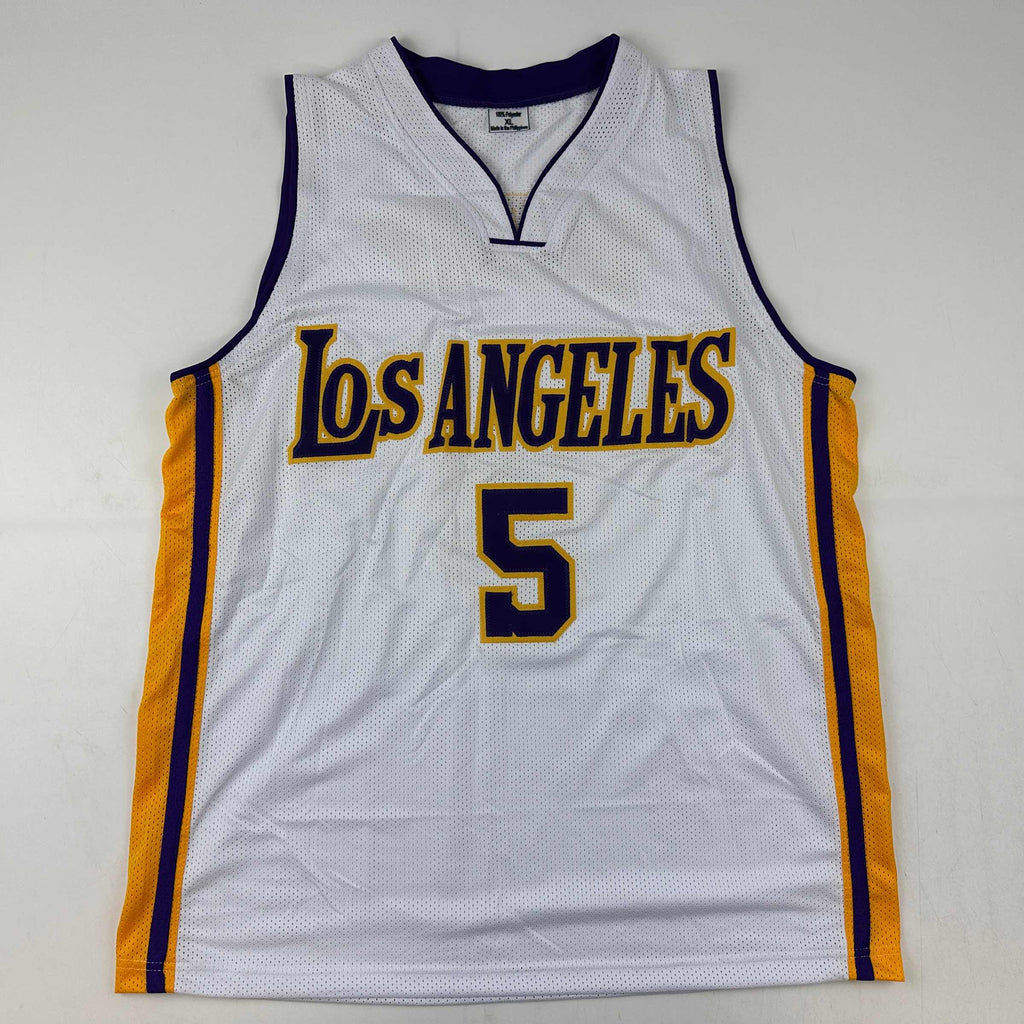 autographed-signed-robert-horry-los-angeles-la-white-basketball-jersey-beckett-bas-coa