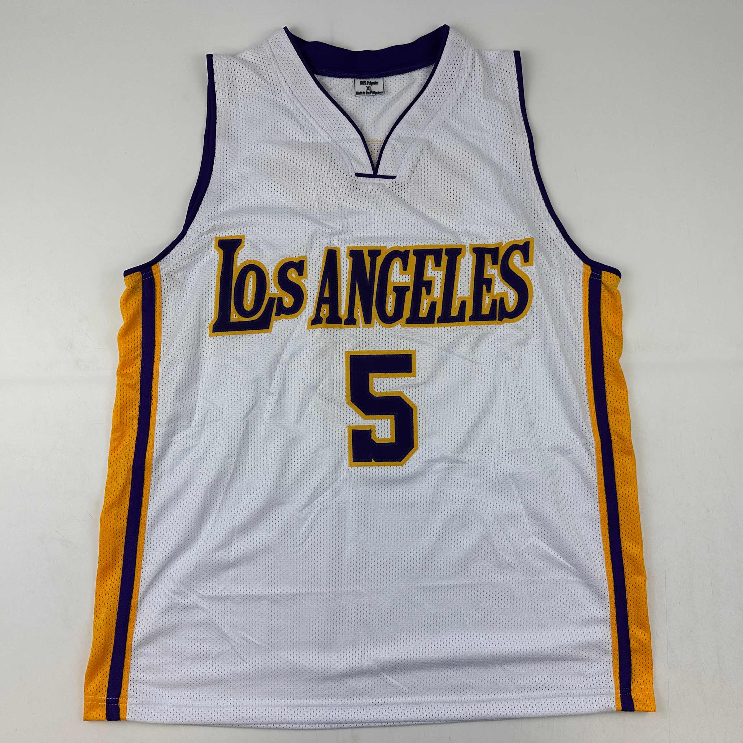 autographed-signed-robert-horry-los-angeles-la-white-basketball-jersey-beckett-bas-coa