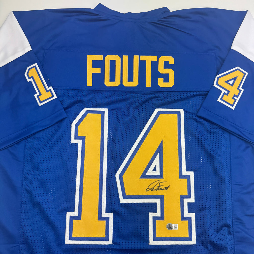 autographed-signed-dan-fouts-san-diego-royal-blue-football-jersey-jsa-coa
