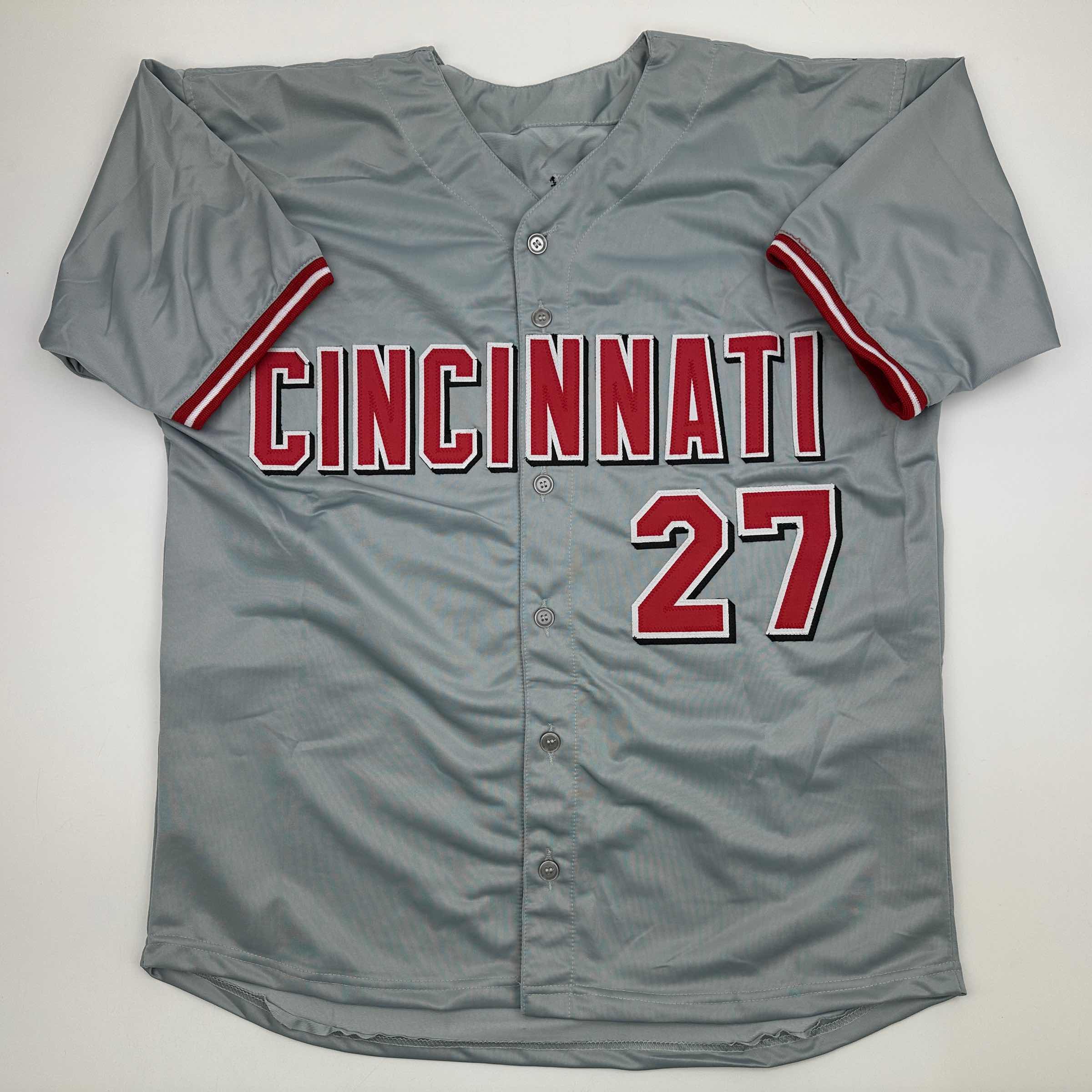 autographed-signed-jose-rijo-90-ws-mvp-cincinnati-grey-baseball-jersey-beckett-bas-coa