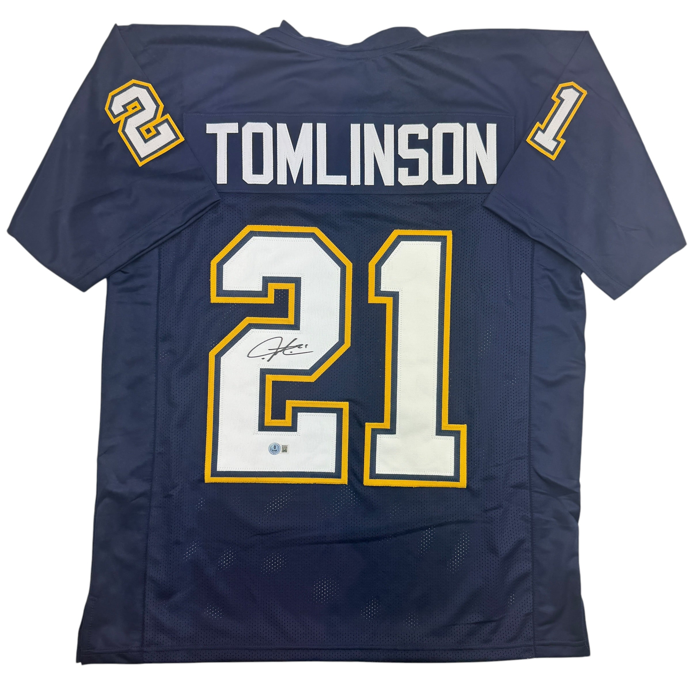 autographed-signed-ladainian-tomlinson-san-diego-dark-blue-football-jersey-jsa-coa
