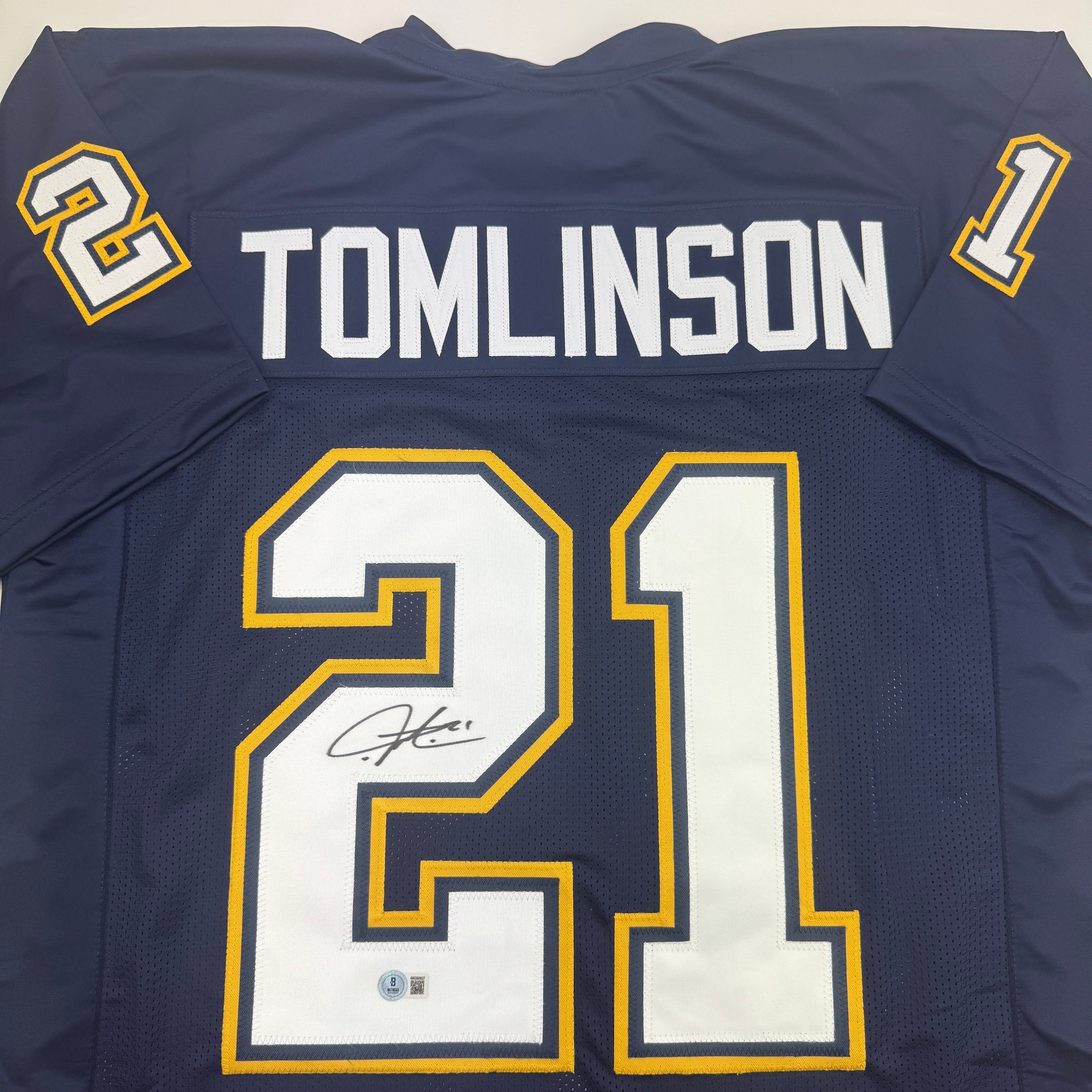 autographed-signed-ladainian-tomlinson-san-diego-dark-blue-football-jersey-jsa-coa