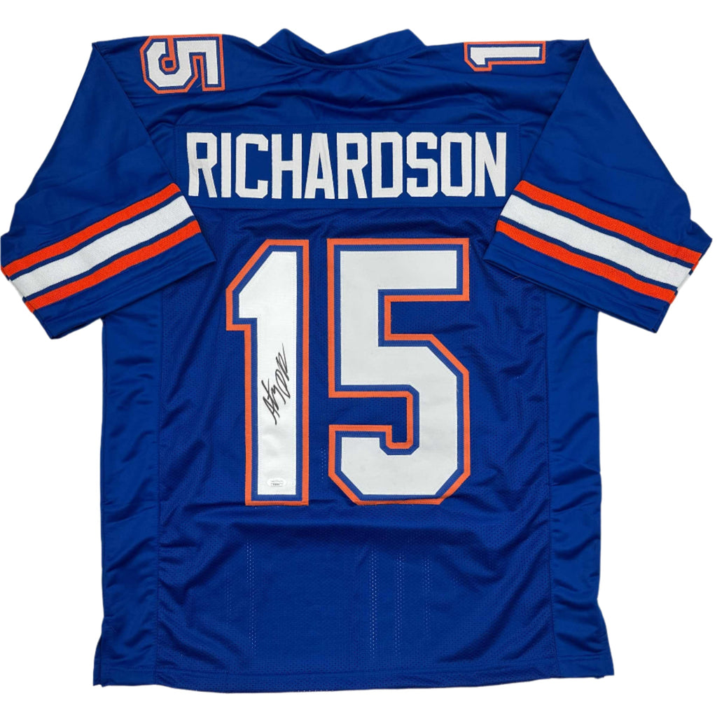 autographed-signed-anthony-richardson-florida-blue-college-football-jersey-jsa-coa