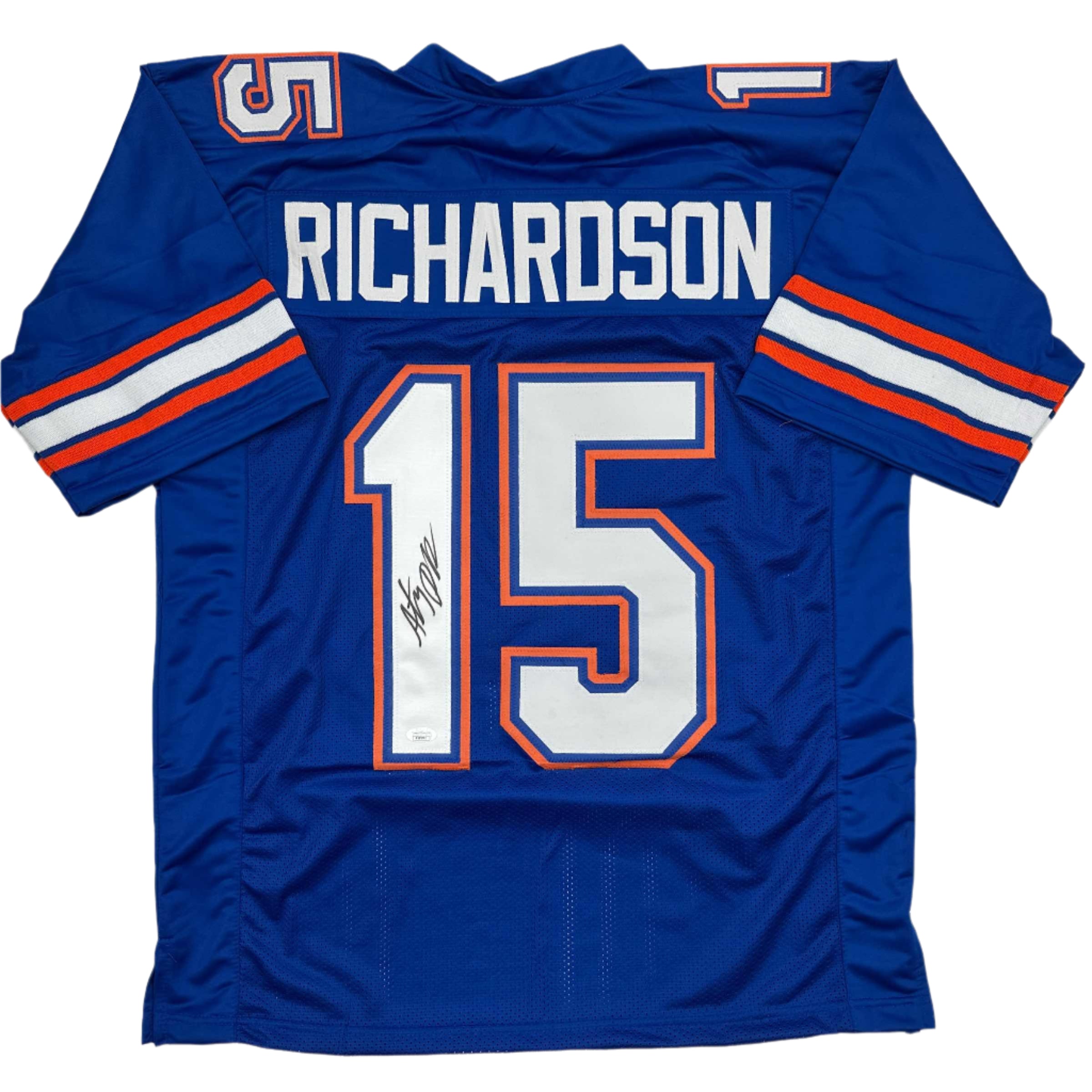autographed-signed-anthony-richardson-florida-blue-college-football-jersey-jsa-coa