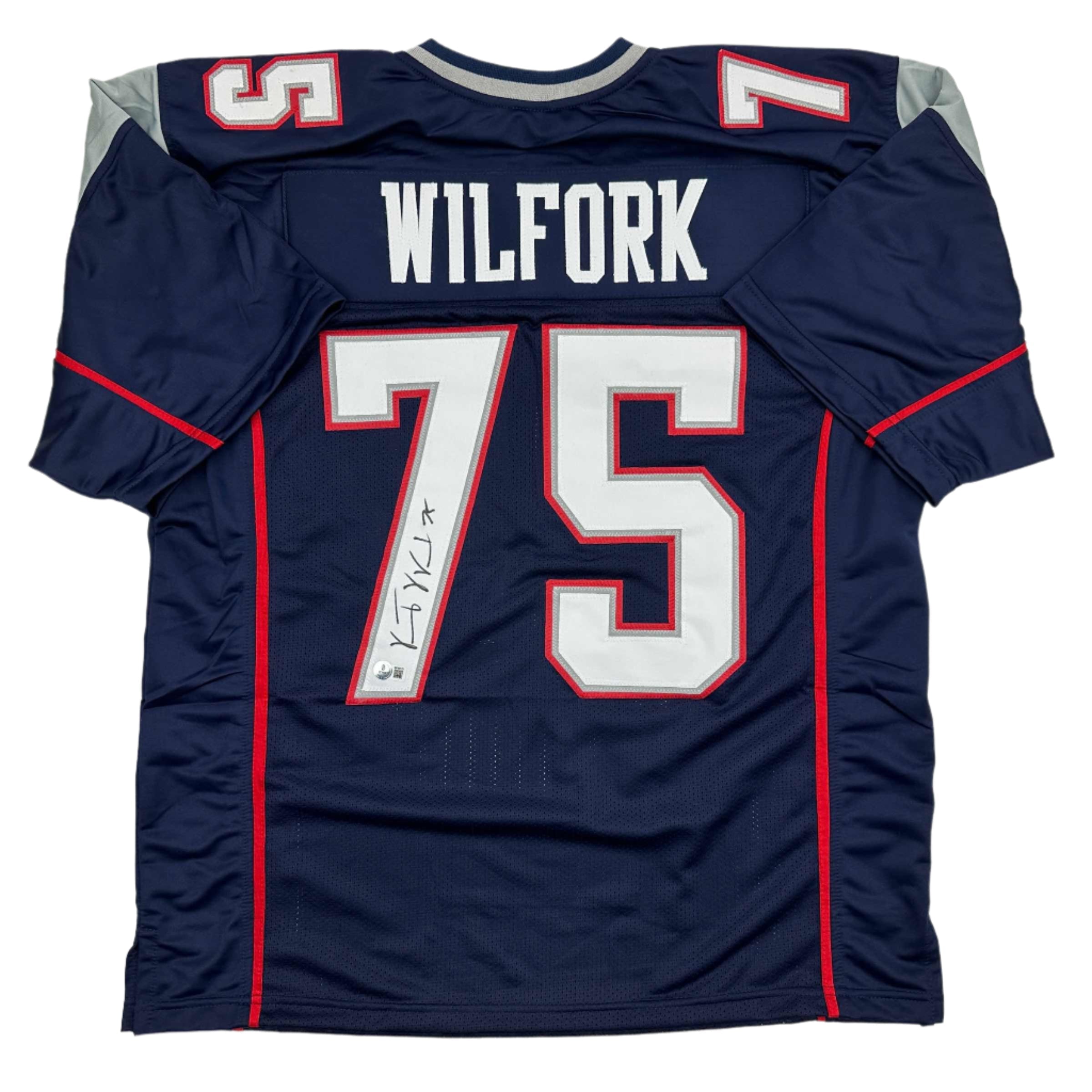 autographed-signed-vince-wilfork-new-england-blue-football-jersey-beckett-bas-coa
